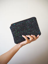 Black & Green Glitter Makeup Bag
