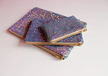 Sparkly Clutch Bag Purple Iridescent