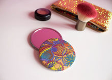 Orange Tropical Pattern Pocket Mirror