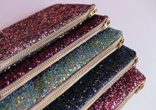 Plum Glitter Zip Pouch