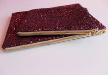 Burgundy Glitter Makeup Bag UK