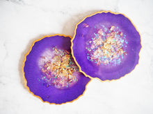 purple geode coaster setPurple Geode Resin Coasters - Purple Geode Coaster Set - Purple Gold Geode Coaster Set - Geode Iridescent Resin Purple Coasters - Iridescent Geode Purple Resin Coaster Set