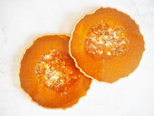 sparkly copper geode resin coasters