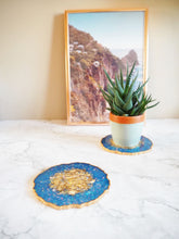 Gold Geode Resin Coasters Set Agate