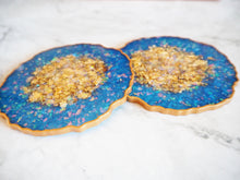 Royal Blue Resin Coasters Agate