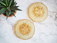 Pastel Yellow Geode Resin Coasters