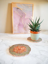 Rose Gold Geode Coasters Set