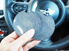 Steel Silver Rainbow Glitter Car Coasters