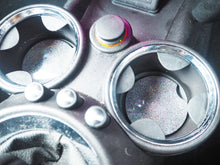 Steel Silver Rainbow Glitter Car Coasters