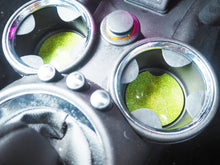 lime green glitter car coasters