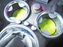 green glitter cup holder inserts