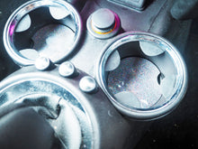 Steel Silver Rainbow Glitter Car Coasters