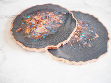 rose gold resin coaster set