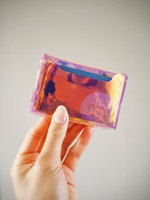 holographic pink vinyl card case