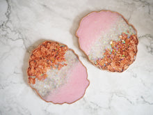 Rose Gold Iridescent Resin Coasters