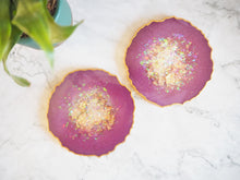 Handmade Purple Coasters | Berry Purple Coasters | Suki Sabur