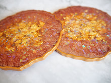 Sparkly Terracotta Coaster Set Handmade