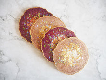 Biscuit Geode Resin Coasters Set - Iridescent Biscuit Resin Coaster Set - Handmade Geode Coasters Set - Biscuit Geode Resin Coasters Handmade - Handmade Iridescent Resin Coaster