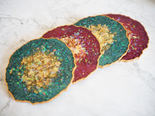 Burgundy Geode Resin Coasters Set