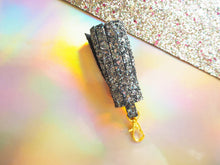 Iridescent Khaki Tassel Keychain