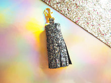 Iridescent Khaki Tassel Keychain