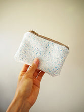 Iridescent White Glitter Coin Purse - Sparkly White Coin Purse - Iridescent Glitter Coin Purse In White - White Iridescent Glitter Purse - White Iridescent Glitter Coin Pouch