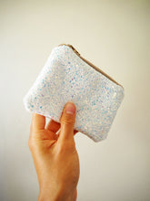 Iridescent White Glitter Coin Purse - Sparkly White Coin Purse - Iridescent Glitter Coin Purse In White - White Iridescent Glitter Purse - White Iridescent Glitter Coin Pouch