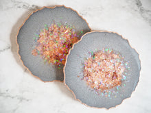 grey geode coaster set