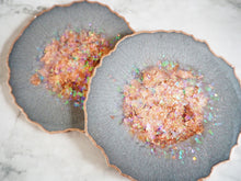 grey geode coasters