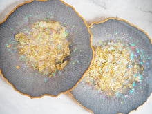 Handmade Iridescent Geode Resin Coasters