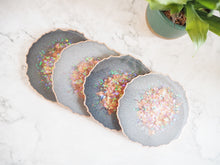 iridescent rose gold coasters