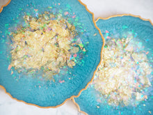Teal Handmade Resin Coasters