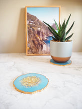 Blue Agate Resin Coaster Sets