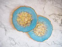 Sky Blue Resin Coaster Set