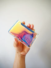 purple holographic vinyl card case