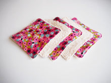 pink floral reusable makeup pads
