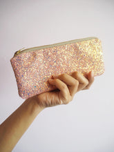 Pastel Pink Glitter Pencil Case