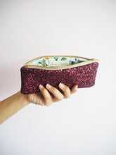 Glitter Sunglasses Case in Plum - Sparkly Pink Glasses Case