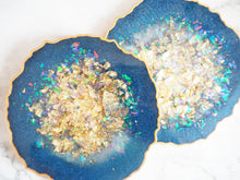 Sparkly Coaster Set For Home In Navy Gold