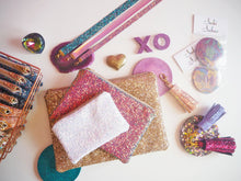 Iridescent White Glitter Coin Purse - Sparkly White Coin Purse - Iridescent Glitter Coin Purse In White - White Iridescent Glitter Purse - White Iridescent Glitter Coin Pouch