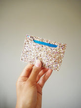 Gold Rainbow Glitter Card Holder