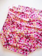 Pink Watercolour Flower Print Laundry Bag