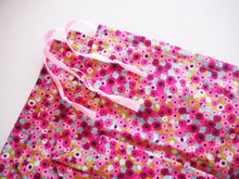 Pink Watercolour Flower Print Laundry Bag