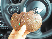 Holographic Rose Gold Cup Holder Inserts - 7.3cm