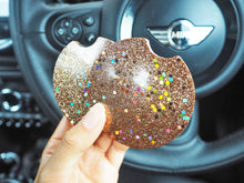 Holographic Rose Gold Cup Holder Inserts - 7.3cm