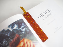 sparkly orange bookmark