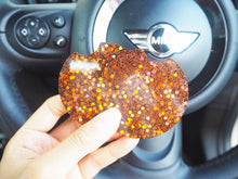 copper glitter car coasters