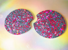 Sparkly Silver & Pink Cup Holder Inserts - 6.5cm