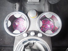 Sparkly Silver & Pink Cup Holder Inserts - 6.5cm
