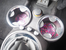Sparkly Silver & Pink Cup Holder Inserts - 6.5cm